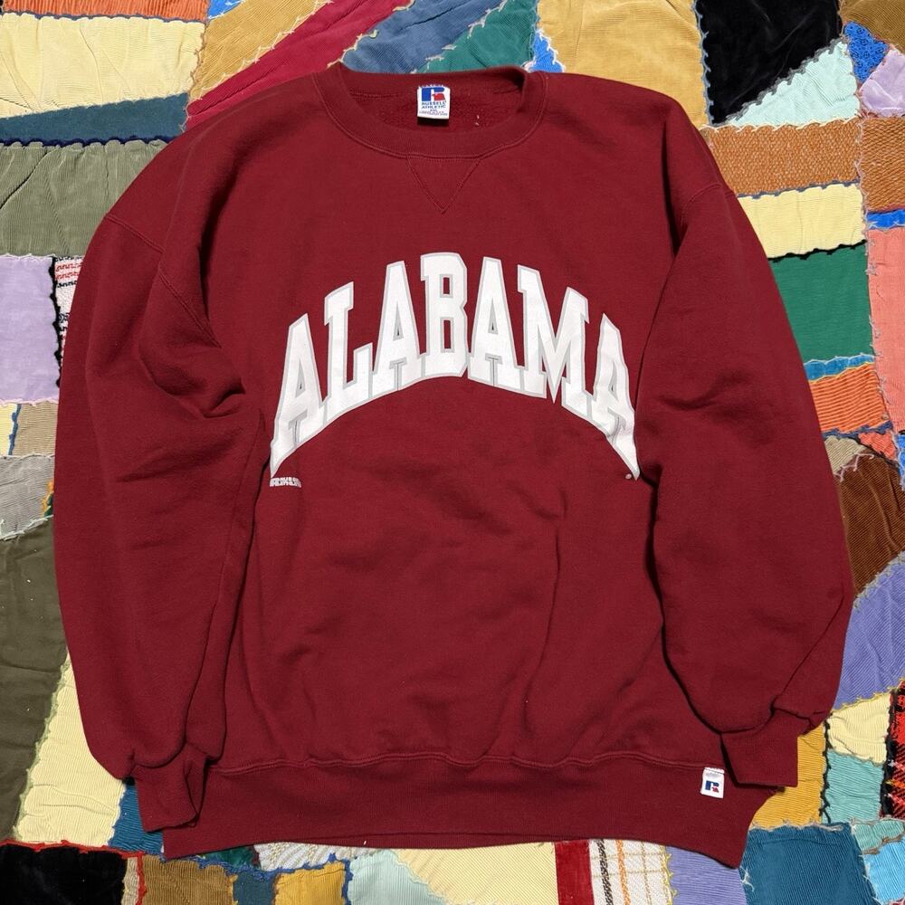 Vintage 90s Russell Athletic Alabama Crimson Tide Red Crewneck 2XL